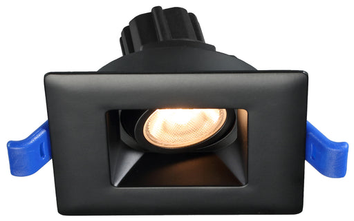 Lotus LED Lights 2 Inch Square Regressed Gimbal High Output 5.5W LED 5000K Black 24 Degree 550Lm Type IC Wet Locations Airtight 90 CRI (LSG2-50K-HO-BK)