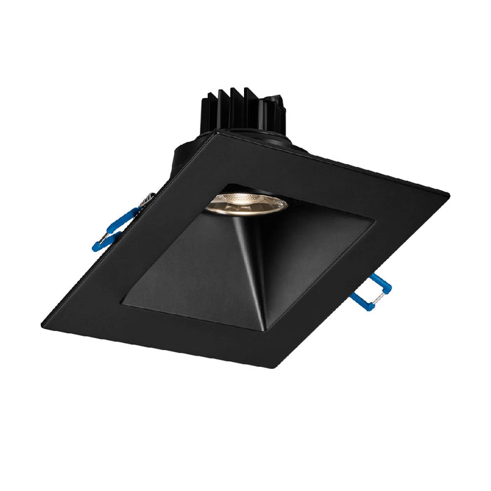 Lotus LED Lights 5 Inch 30 Degree Sloped Square Regressed Gimbal 7.5W LED 3500K Black 38 Degree 620Lm Air-Tight 90 CRI (LSG3-35K-5SSL-BK)