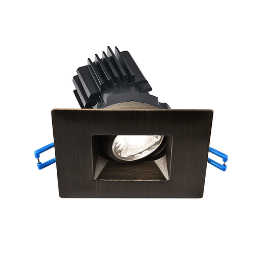 Lotus LED Lights 3 Inch Square Regressed Gimbal CCT Selectable 2700K/3000K/3500K/4000K/5000K 11W LED Oil Rubbed Bronze 38 Degree Air-Tight 90 CRI (LSG3-5CCT-HO-ORB)