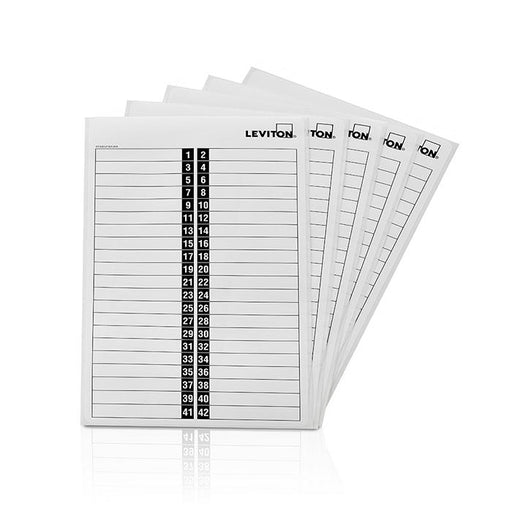 Leviton 42 Space Load Center Circuit Identification Sticker Pack For Window Doors (LSTK4-W)