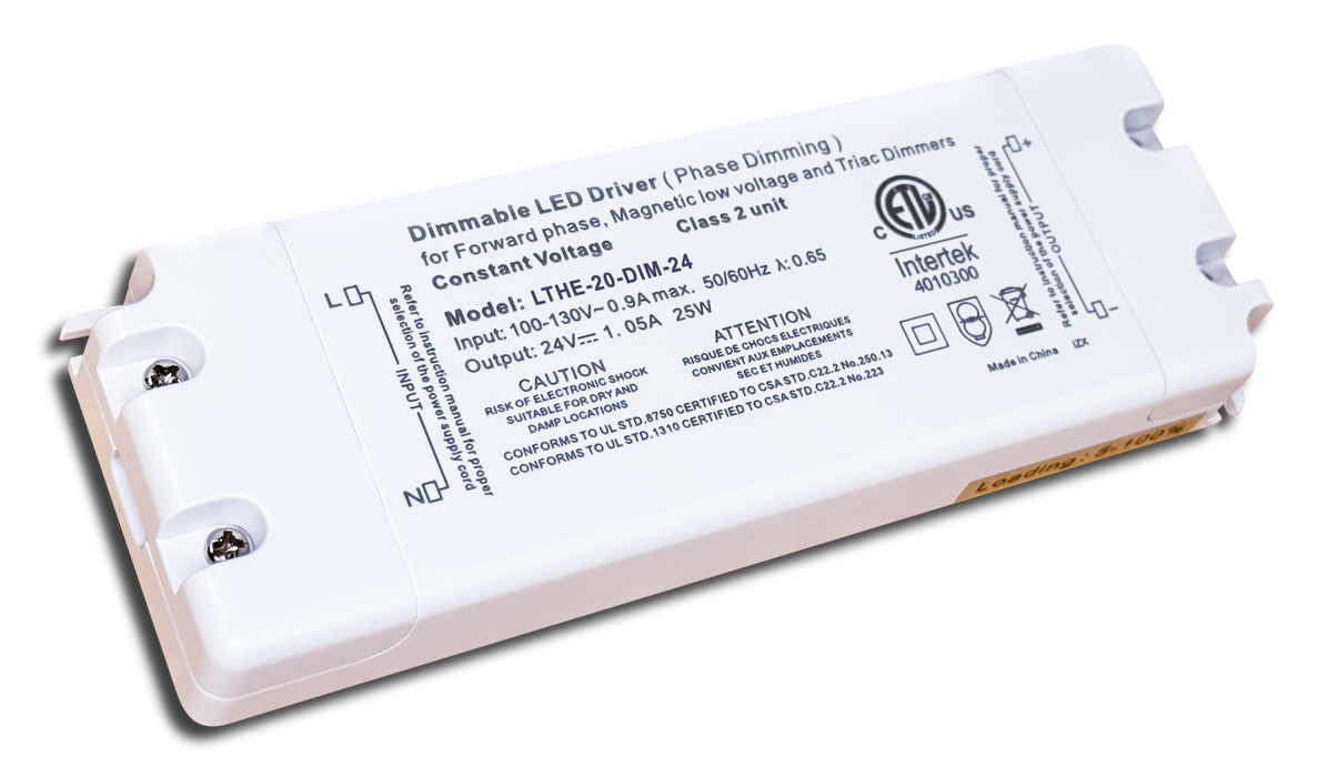 GM Lighting 24VDC Compact LED Electronic Dimmable Driver 20W Class 2 (LTHE-20-DIM-24)