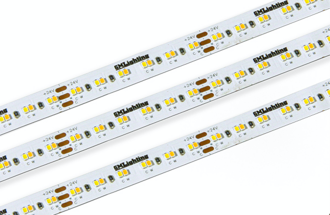 GM Lighting LTR-S Spec Series CCT Tunable White LED Tape 24VDC 16 Foot-4 Inch [5M] 5W Per Foot 2400K-5000K 415Lm Per Foot 3000K White Only Mode (LTR-S-TUN-24V-5.0W-16)