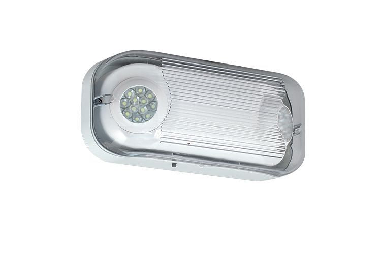 Lumination LUMELOD LED Wet Location Impact Resistant Emergency Light Dual LED Lamps 120/277VAC Input 3.6VDC Output White Finish (93162240)