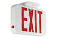 Lumination LUXERRC High Impact UL Flame Rated Thermoplastic Exit Single/Double Universal Face Red Letters White Finish Remote Capacity (93162250)