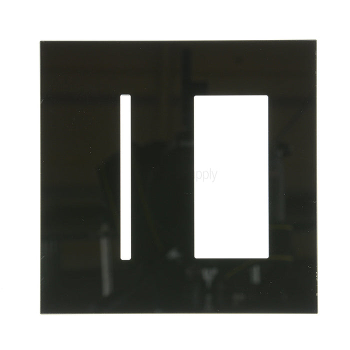 Lutron New Architectural Wall Plate 1-Gang GRAFIK T/1 Accessory Clear Black Glass (LWT-GT-CBL)