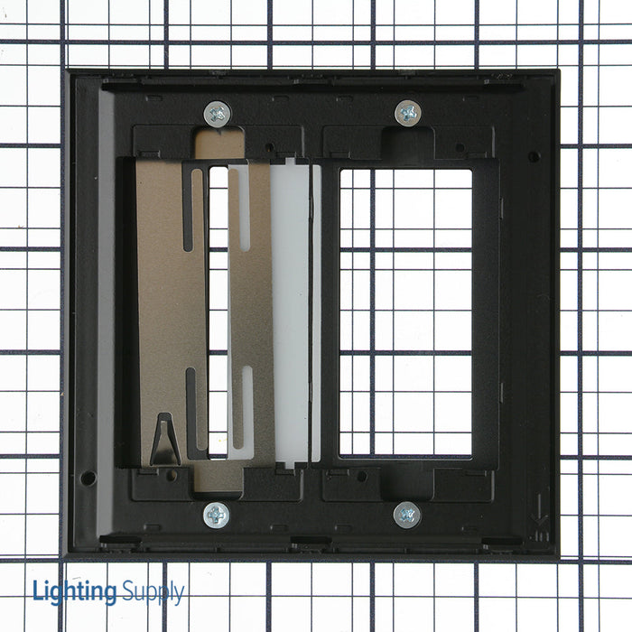 Lutron New Architectural Wall Plate 1-Gang GRAFIK T/1 Accessory Clear Black Glass (LWT-GT-CBL)