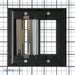 Lutron New Architectural Wall Plate 1-Gang GRAFIK T/1 Accessory Clear Black Glass (LWT-GT-CBL)