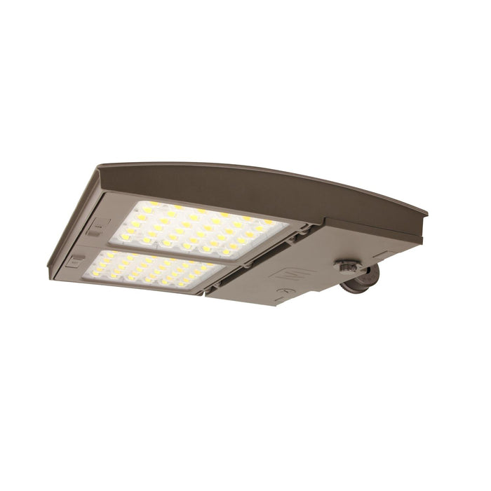 Maxlite 112514 M Series Area Flood Wattage/CCT Selectable 100W/125W/150W 3000K/4000K/5000K Changeable Lens Type III Medium Bronze Upper Knuckle Mount (M150UC3M-WCSBXCRTA)
