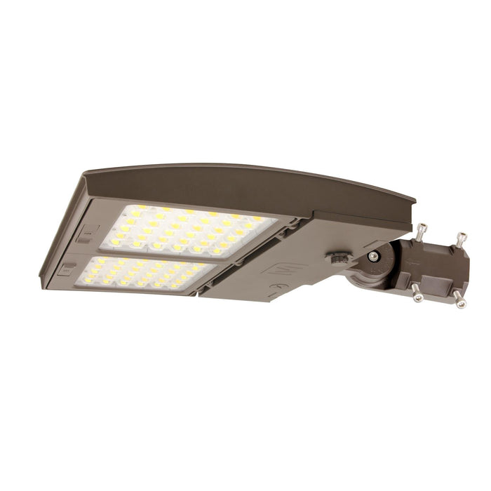 Maxlite 112975 M Series Area Flood Wattage/CCT Selectable 100W/125W/150W 3000K/4000K/5000K Changeable Lens Type IV Wide Bronze Slipfitter Mount (M150UC4W-WCSBKCR)
