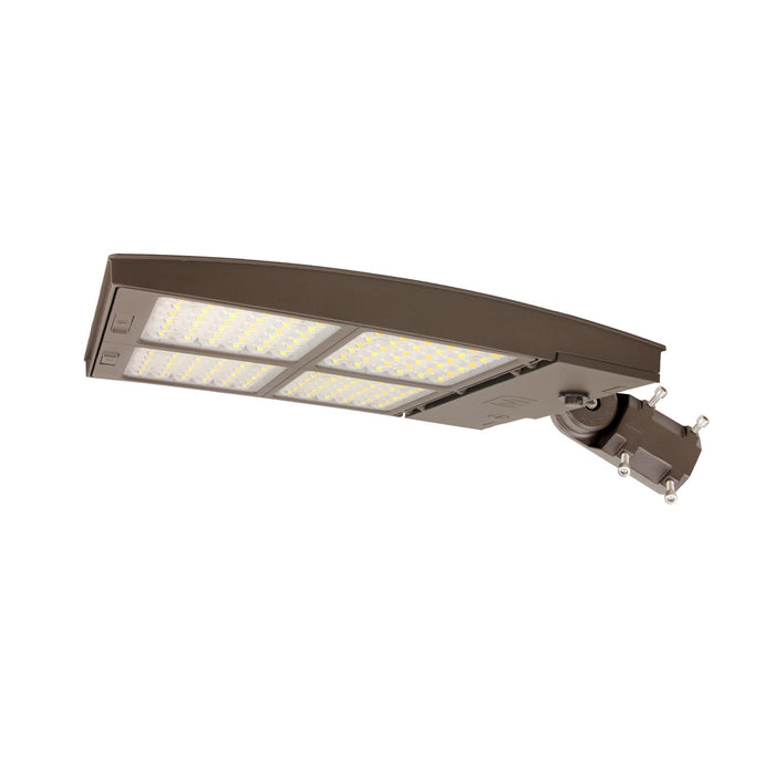 Maxlite 113299 M Series Area Flood Wattage/CCT Selectable 200W/250W/300W 3000K/4000K/5000K Changeable Lens Type IV Wide 277-480V Bronze Slipfitter Mount (M300HC4W-WCSBKCR)