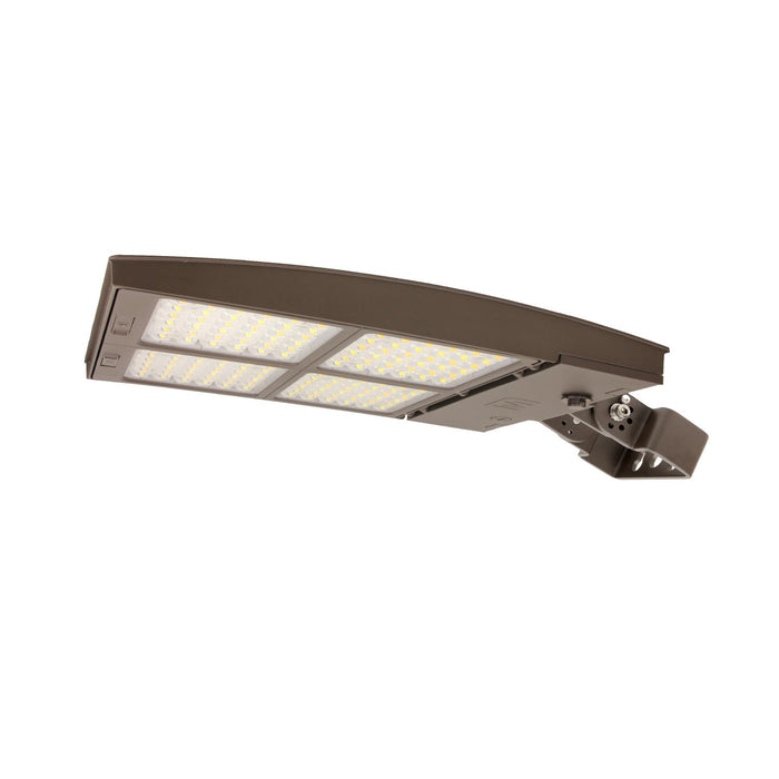 Maxlite 113304 M Series Area Flood Wattage/CCT Selectable 200W/250W/300W 3000K/4000K/5000K Changeable Lens Narrow Flood 277-480V Bronze Trunnion Mount (M300HCN-WCSBTCR)