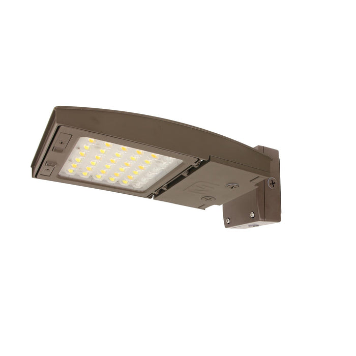 Maxlite 112965 M Series Area Flood Wattage/CCT Selectable 15W/22W/30W 3000K/4000K/5000K Changeable Lens Type III Low Glare Bronze Wall Mount Battery Backup (M30UC3G-WCSBWCRE2)