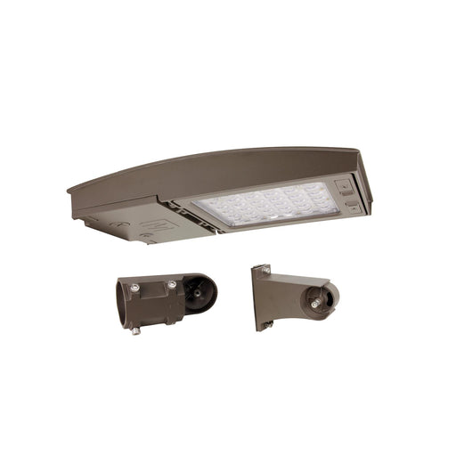 Maxlite 114053 M Series LED Area/Flood Selectable 42W/55W/75W 3000K/4000K/5000K Changeable Lens Type 3 Low Glare Bronze Flexible Arm And Slipfitter C-Max Ready (M75UC3G-WCSB2CR)