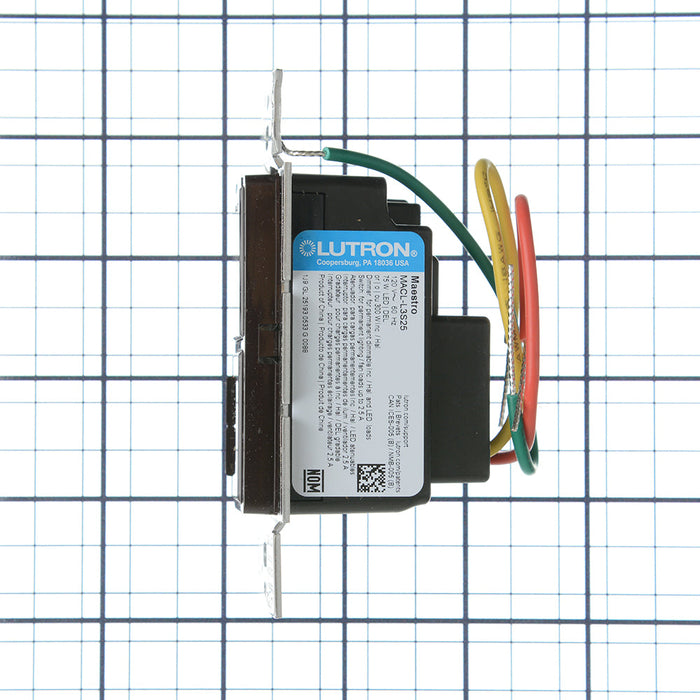 Lutron Maestro Dual LED+ Controls Dimmer And Switch Single Pole Brown-Box (MACL-L3S25-BR)