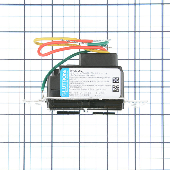 Lutron Maestro 1.5A/75W Fan/Light Speed Control Black (MACL-LFQ-BL)