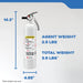 Kidde MAR110 Mariner 110 Fire Extinguisher 1-A:10-B:C 2.5 Pound Nylon Strap Bracket White Disposable With Stainless Steel Handle/Lever (21030899)