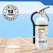 Kidde MAR210 Mariner 210 Fire Extinguisher 2-A:10-B:C 4 Pound Nylon Strap Bracket White Disposable With Stainless Steel Handle/Lever (21030904)