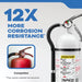 Kidde MAR210 Mariner 210 Fire Extinguisher 2-A:10-B:C 4 Pound Nylon Strap Bracket White Disposable With Stainless Steel Handle/Lever (21030904)