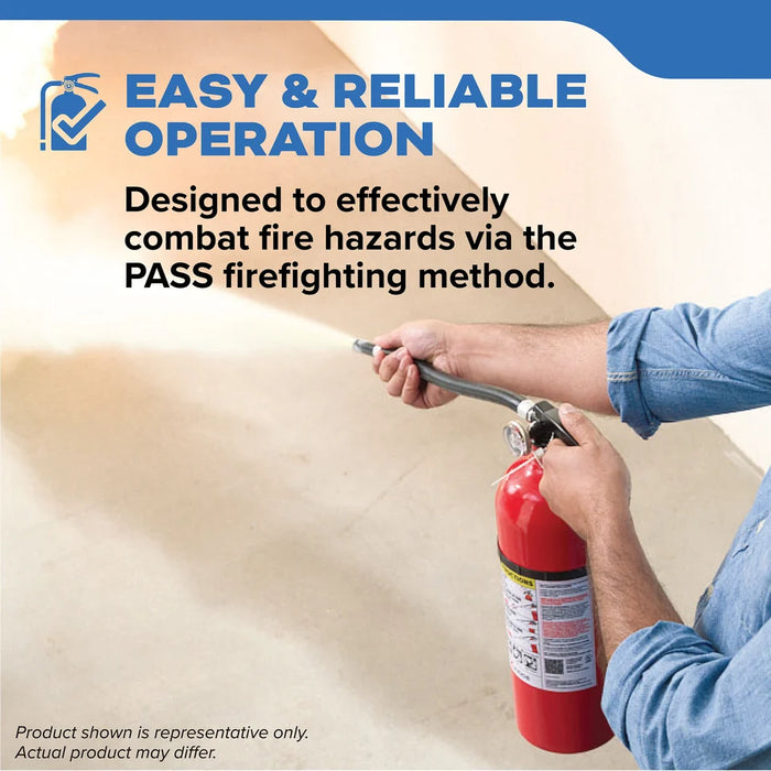 Kidde MAR210 Mariner 210 Fire Extinguisher 2-A:10-B:C 4 Pound Nylon Strap Bracket White Disposable With Stainless Steel Handle/Lever (21030904)