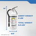 Kidde MAR210 Mariner 210 Fire Extinguisher 2-A:10-B:C 4 Pound Nylon Strap Bracket White Disposable With Stainless Steel Handle/Lever (21030904)