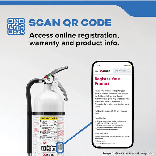 Kidde MAR340 Mariner 340 Fire Extinguisher 3-A:40-B:C 5 Pound (21031423)