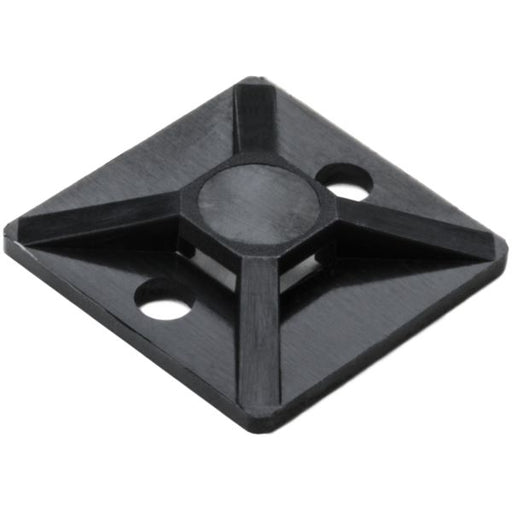 HellermannTyton Screw Mount Cable Tie Base .75 Inch X .75 Inch .14 Inch Maximum Tie Width .12 Inch Hole Diameter PA66 Black 100 Per Package (MB30C2)