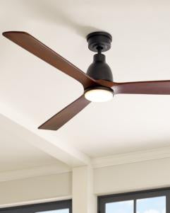 Generation Lighting Bryden 60 Inch LED Ceiling Fan Midnight Black Finish (3BRYSM60MBKD)