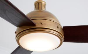 Generation Lighting Hicks 60 Inch LED Ceiling Fan Hand Rubbed Antique Brass Finish (3HCKR60HABD)