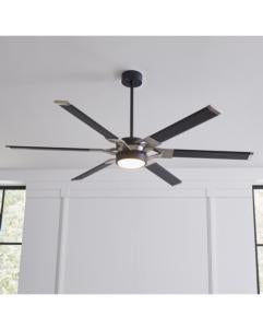 Generation Lighting Loft 62 Inch LED Ceiling Fan Midnight Black Finish (6LFR62MBKD)