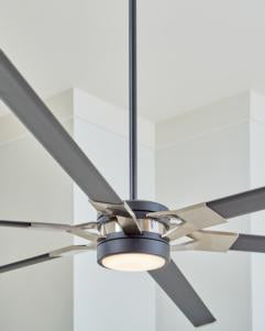 Generation Lighting Loft 96 Inch LED Ceiling Fan Midnight Black Finish (6LFR96MBKD)