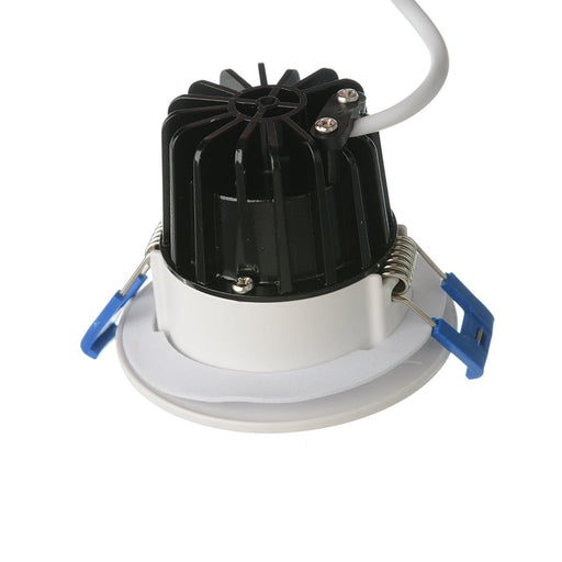 GM Lighting 120V MicroTask3 3 Inch Round Downlight CCT Selectable 2700K/3000K/3500K/4000K/5000K 90 CRI Integrated Power Supply And Junction Box Dimmable White (MDL-3R-5CCT-WH)