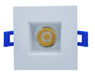 GM Lighting Mini IC Rated Deep Regressed LED Downlight 120V 8W CCT Selectable 2700K/3000K/3500K/4000K/5000K 90 CRI 3-3/8 Inch Square White (MDL-3S-5CCT-WH)