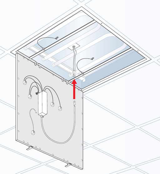 Litetronics 2X4 LED Retrofit 9/16 Inch T-Grid Non-Vented Frame (MFA25)