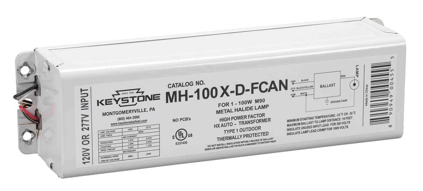 Keystone 100W Metal Halide 120/277V F-Can (MH-100X-D-FCAN 3/1)