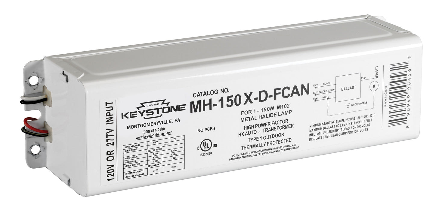 Keystone 150W M102 Metal Halide FCan Ballast Kit (MH-150X-D-FCAN)