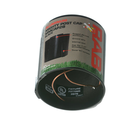 RAB Metal Mighty Cap 2 Inch Fits 2-3/8 Inch Outside Diameter Pipe Black (MMCAP2B)