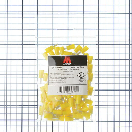 MORRIS 12-10 .110x.039 Nylon Insulated Blade Terminals (11846)