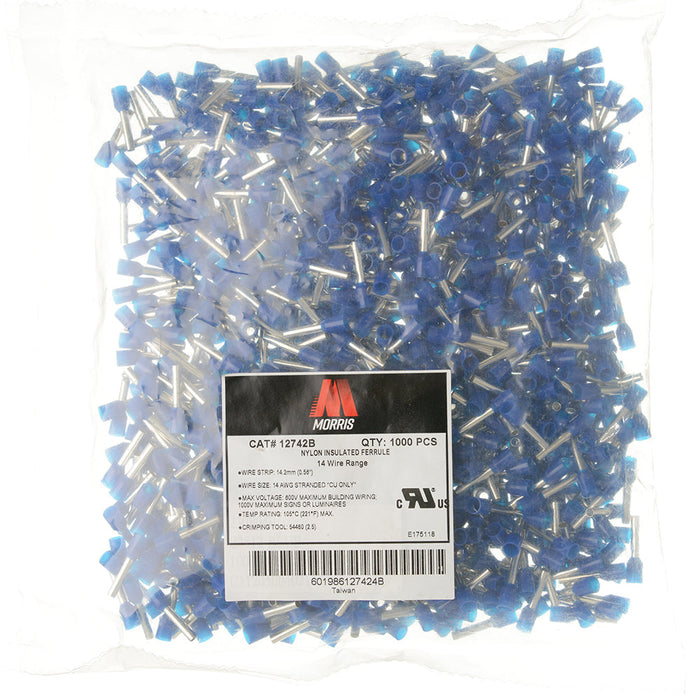 MORRIS Nylon Ferrules #14 .709 Blue (12742B)