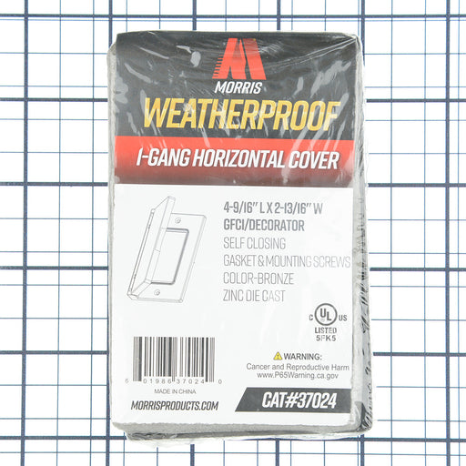 MORRIS Horizontal One Gang Cover GFCI Decorator Bronze (37024)