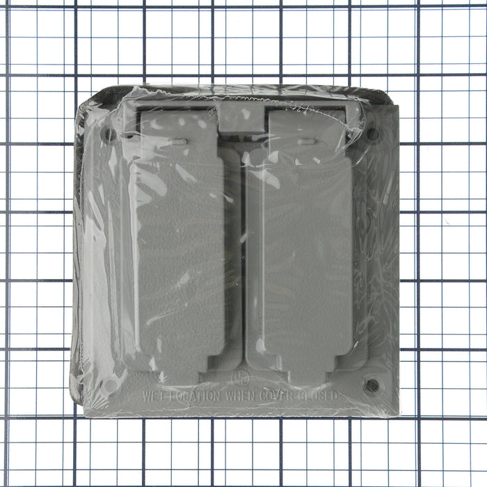 MORRIS 1 GFCI And 1 Single Receptacle Cover Gray (37240)