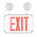 MORRIS Wet Location Combination LED Exit Sign/Emergency Light Red (73456)