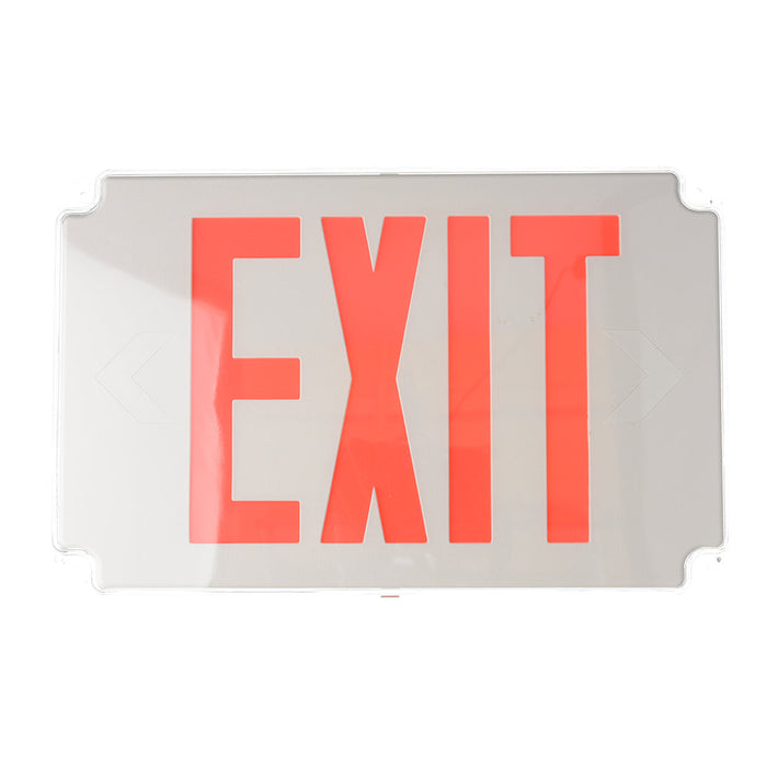 MORRIS Wet Location Combination LED Exit Sign/Emergency Light Red (73456)