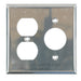 MORRIS Stainless Steel 2-Gang 1 Duplex 1 Single Receptacle Wall Plate (83550)