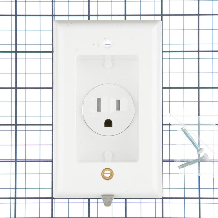 MORRIS 1-Gang Recessed Receptacle With Wall Plate (84005)