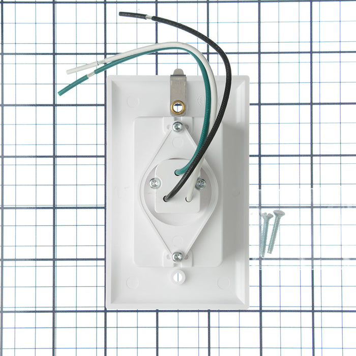 MORRIS 1-Gang Recessed Plug With Wall Plate (84006)