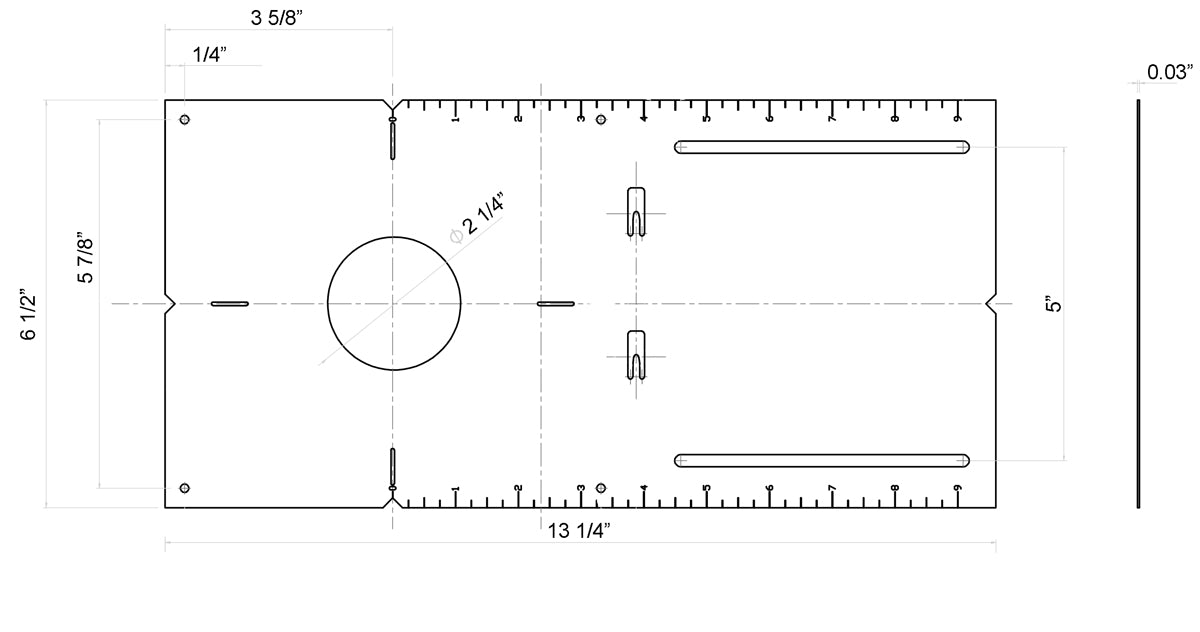 Lotus LED Lights 2 1/4 Inch Hole 13 Inch Flat Plate For Trimless LED-1-S7W-5CCT (MP214)