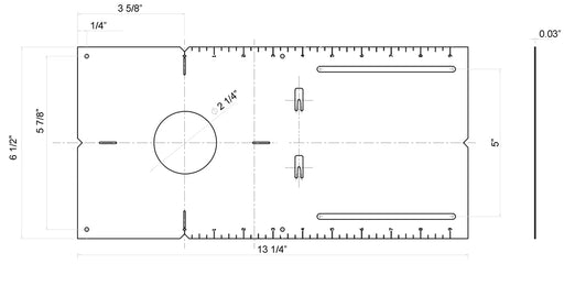 Lotus LED Lights 2 1/4 Inch Hole 13 Inch Flat Plate For Trimless LED-1-S7W-5CCT (MP214)