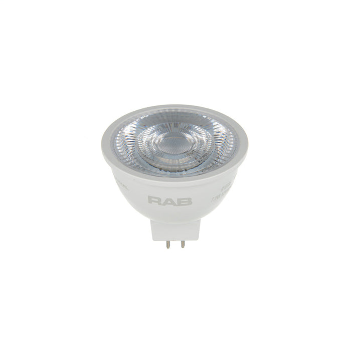 RAB MR16 7.5W 75W Halogen Equivalent 560Lm 90 CRI Gu5.3 3000K Dimmable 35 Degree (MR16-7.5-930-35D-DIM-G2)