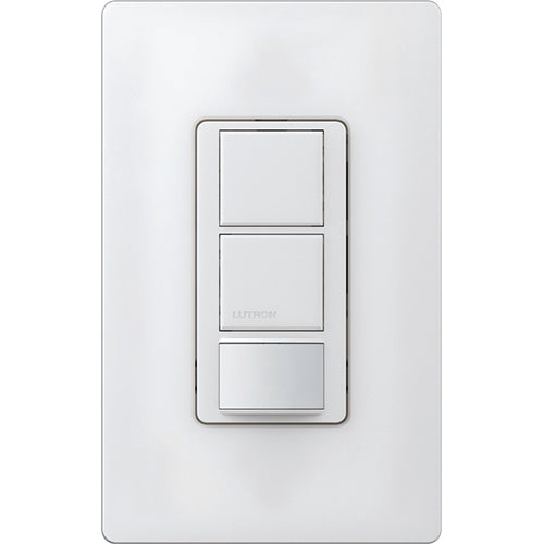 Lutron Maestro DV 6A Partial-On Occupancy Sensor Single-Pole Dual Circuit Snow (MS-PPS6-DDV-SW)