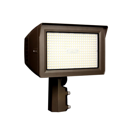 Maxlite 112420 Adjustable Beam LED Slim Flood 100W CCT Selectable 3000K/4000K/5000K 277-480V 0-10V Dimming Adjustable Beam Bronze Knuckle Slipfitter Photocell (MSF100HA-CSBKPCTA)